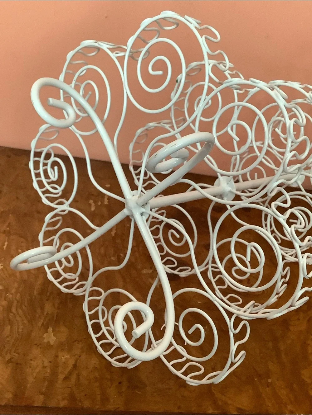 3 Tier Cupcake Muffin Tree Stand Display Holds 18 White Metal Design 20 X 11